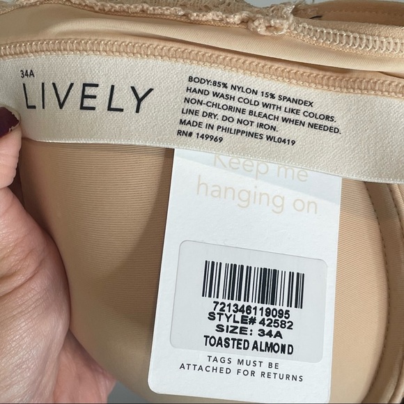 NWT Lively Toasted Almond‎ Bra 34A - Picture 4 of 4